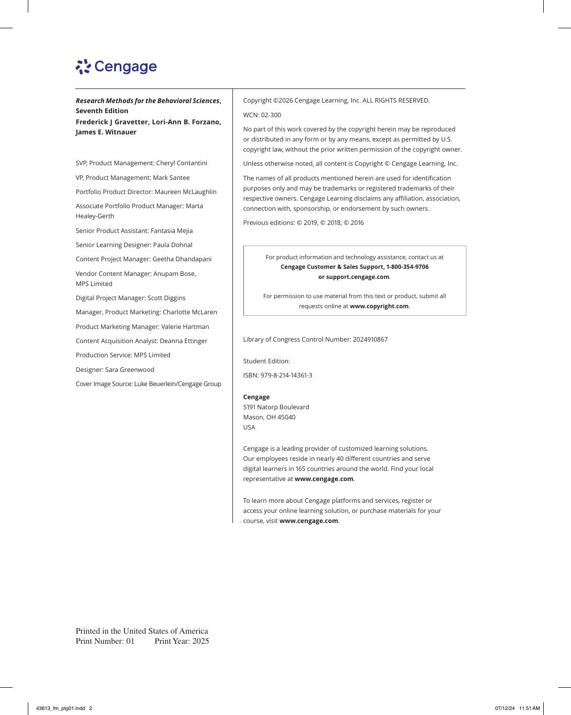 Preview page 3 of Research Methods for the Behavioral Sciences 7th Edition By Frederick Gravetter, Lori-Ann Forzano, James Witnauer