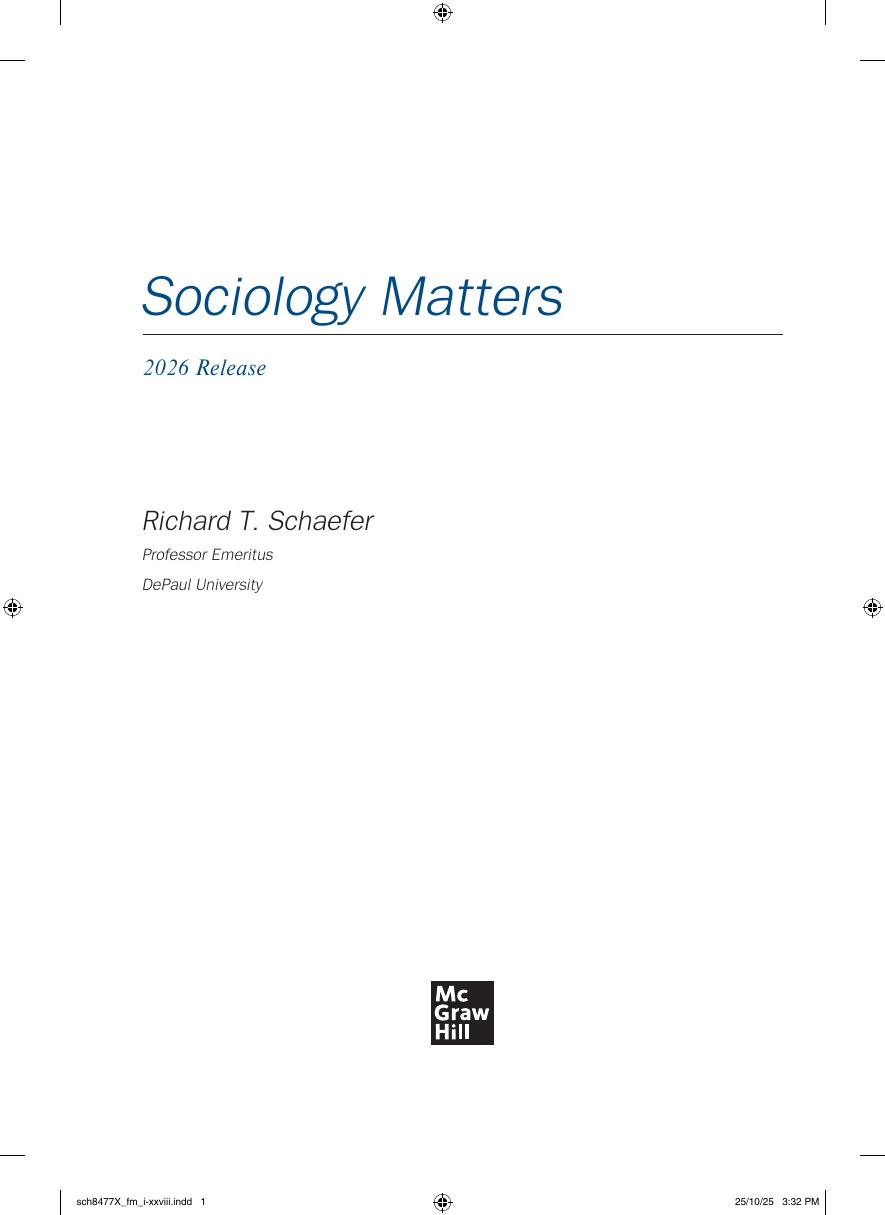 Preview page 2 of Sociology Matters 2026 Release By Richard Schaefer