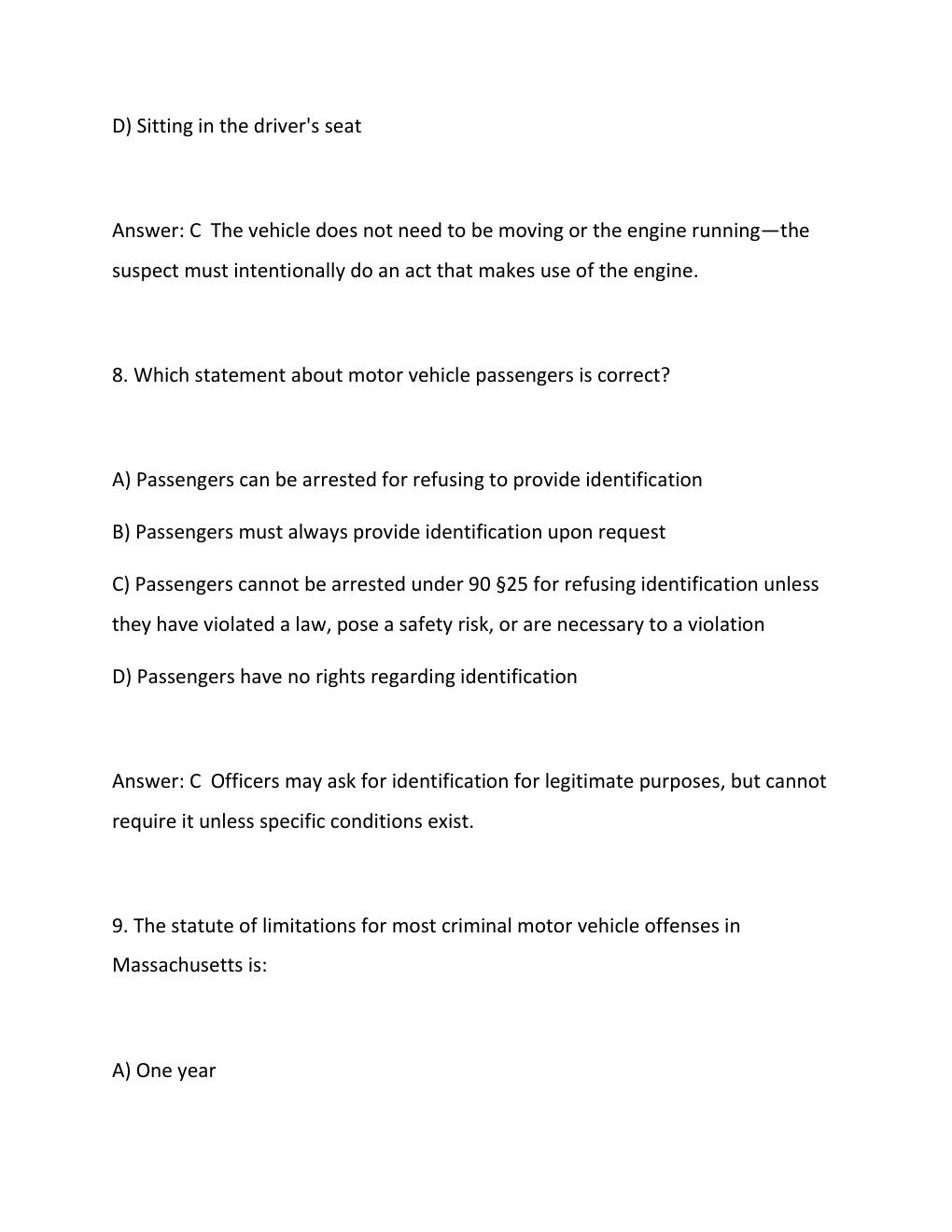 Preview page 5 of MPTC Motor Vehicle Law Ultimate Exam