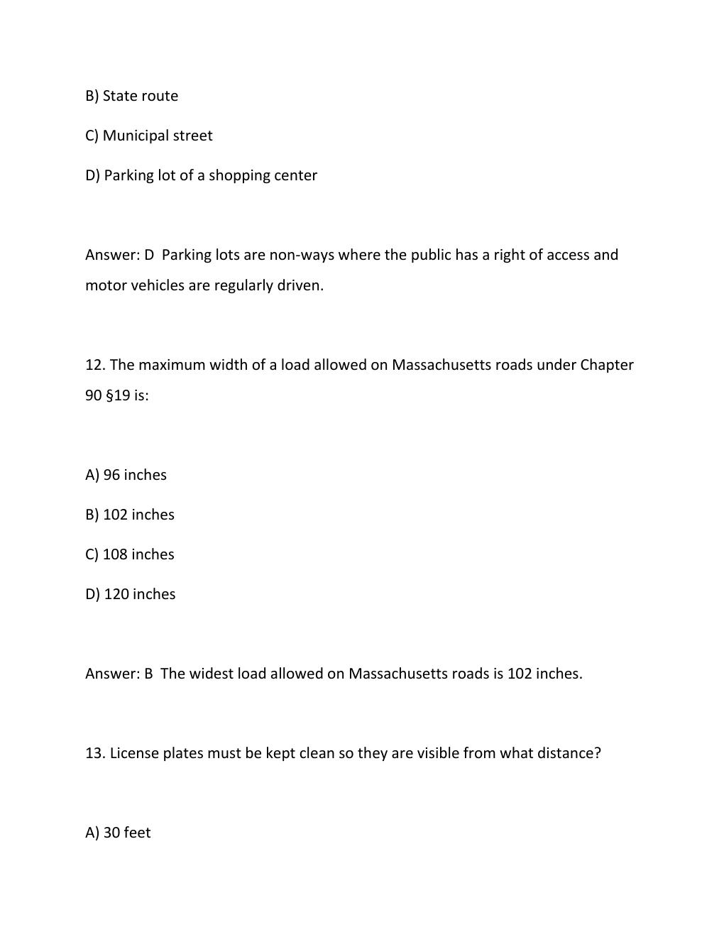 Preview page 7 of MPTC Motor Vehicle Law Ultimate Exam