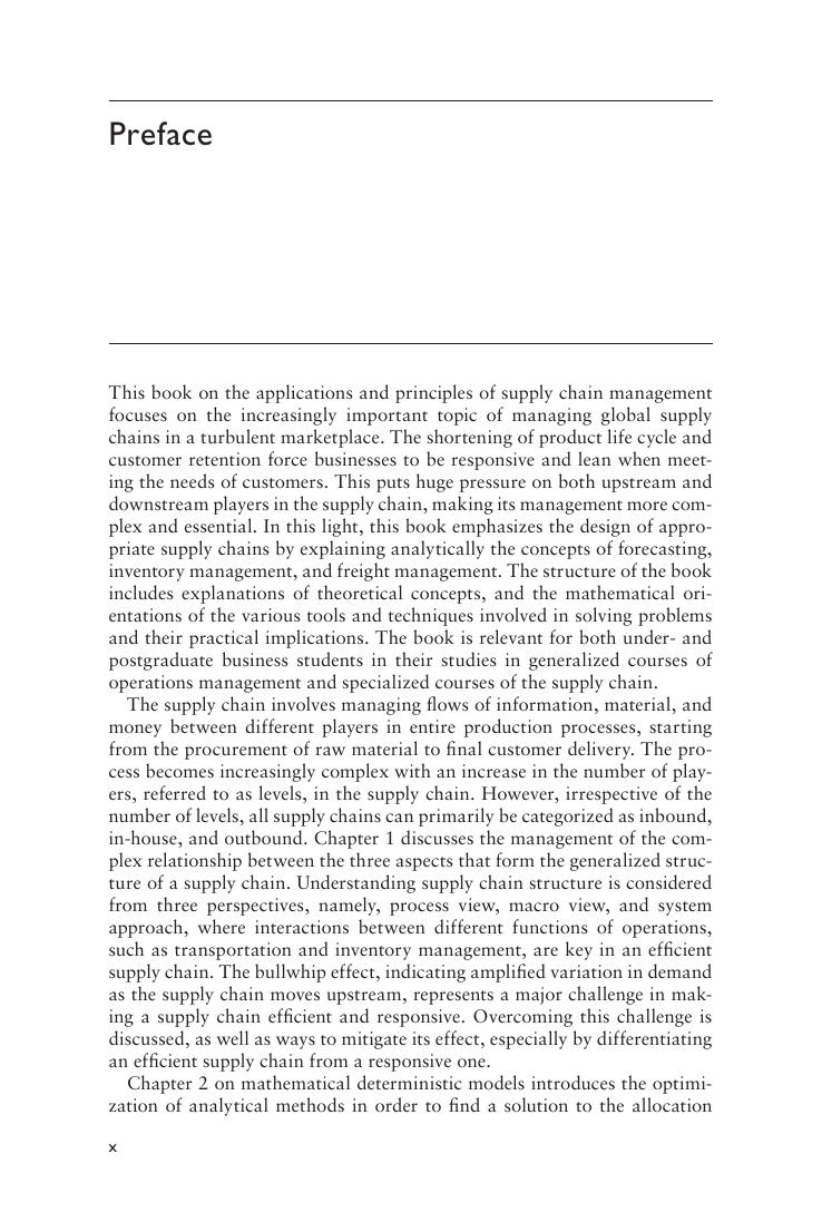Preview page 10 of eBook PDF Supply Chain Analytics Principles and Applications 1st Edition By Vikas Singla