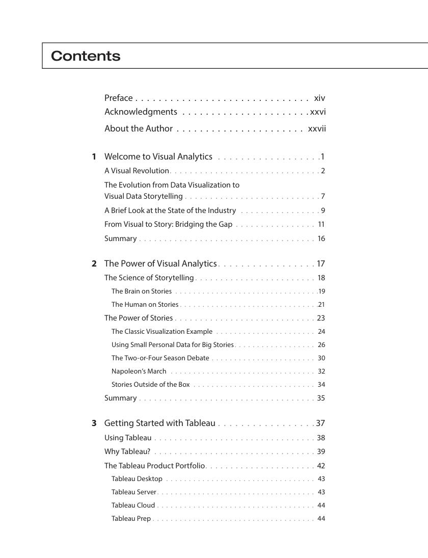 Preview page 8 of eBook PDF Visual Analytics Fundamentals Creating Compelling Data Narratives with Tableau 1st Edition By Lindy Ryan