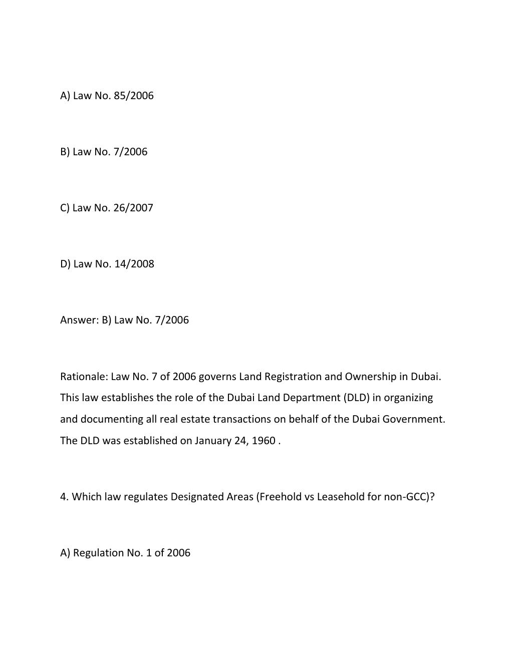 Preview page 3 of Dubai Real Estate Regulations Exam 2026  Practice Questions