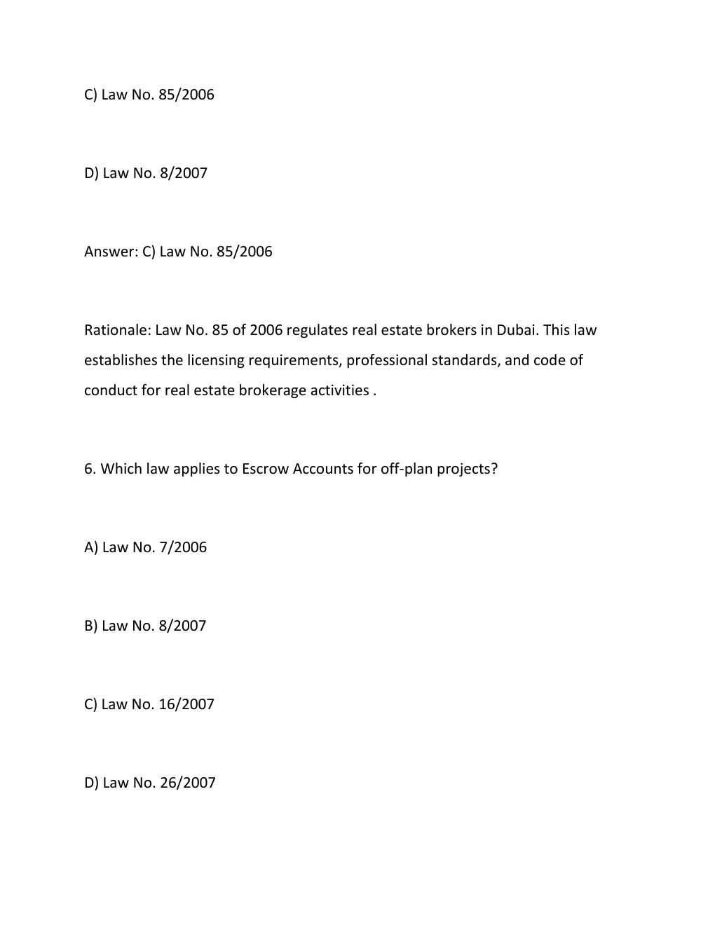 Preview page 5 of Dubai Real Estate Regulations Exam 2026  Practice Questions
