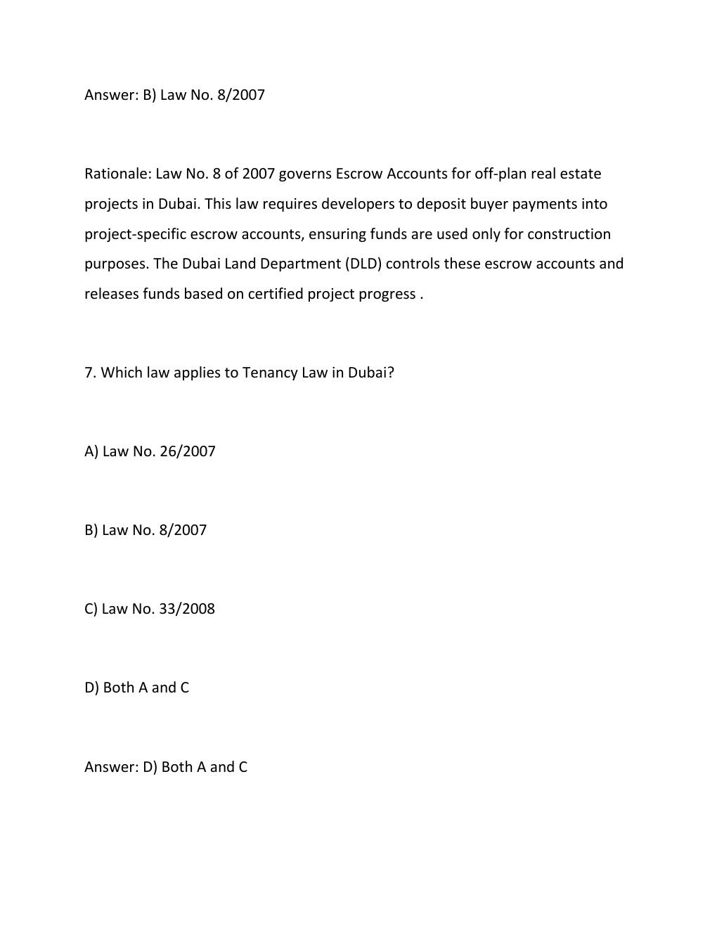 Preview page 6 of Dubai Real Estate Regulations Exam 2026  Practice Questions