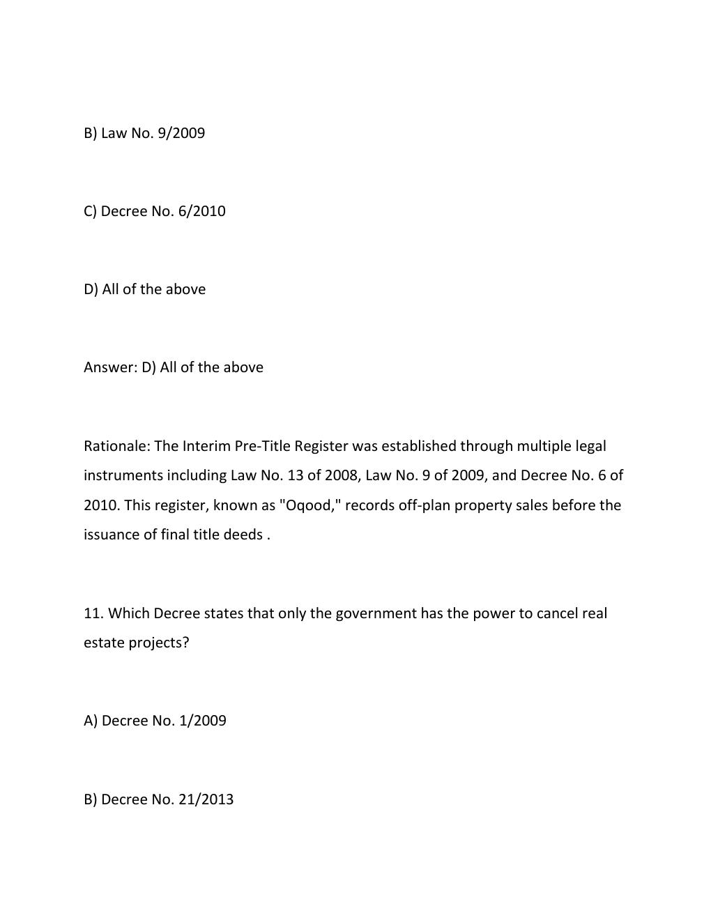 Preview page 9 of Dubai Real Estate Regulations Exam 2026  Practice Questions