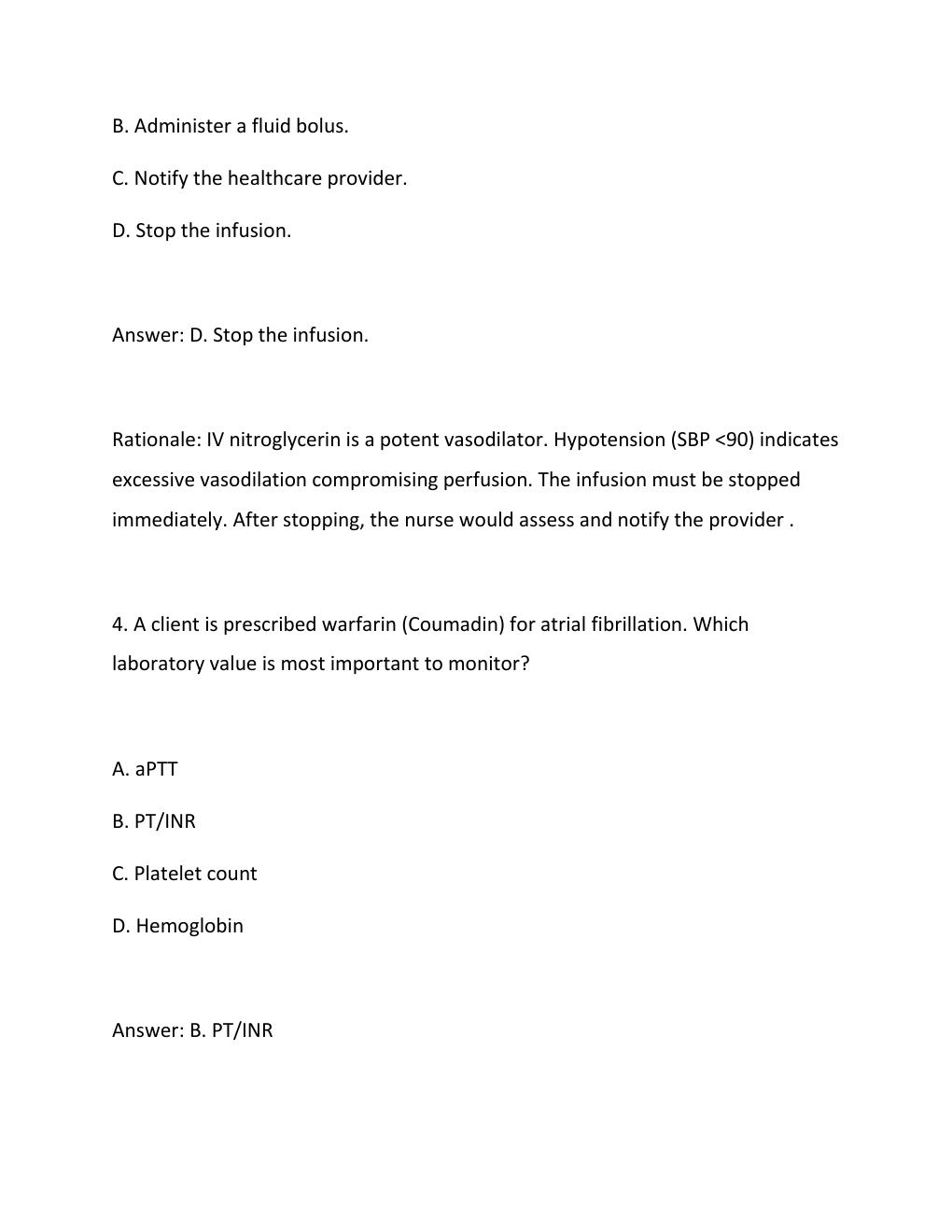 Preview page 3 of HESI Pharmacology Exam 2026  Practice Questions