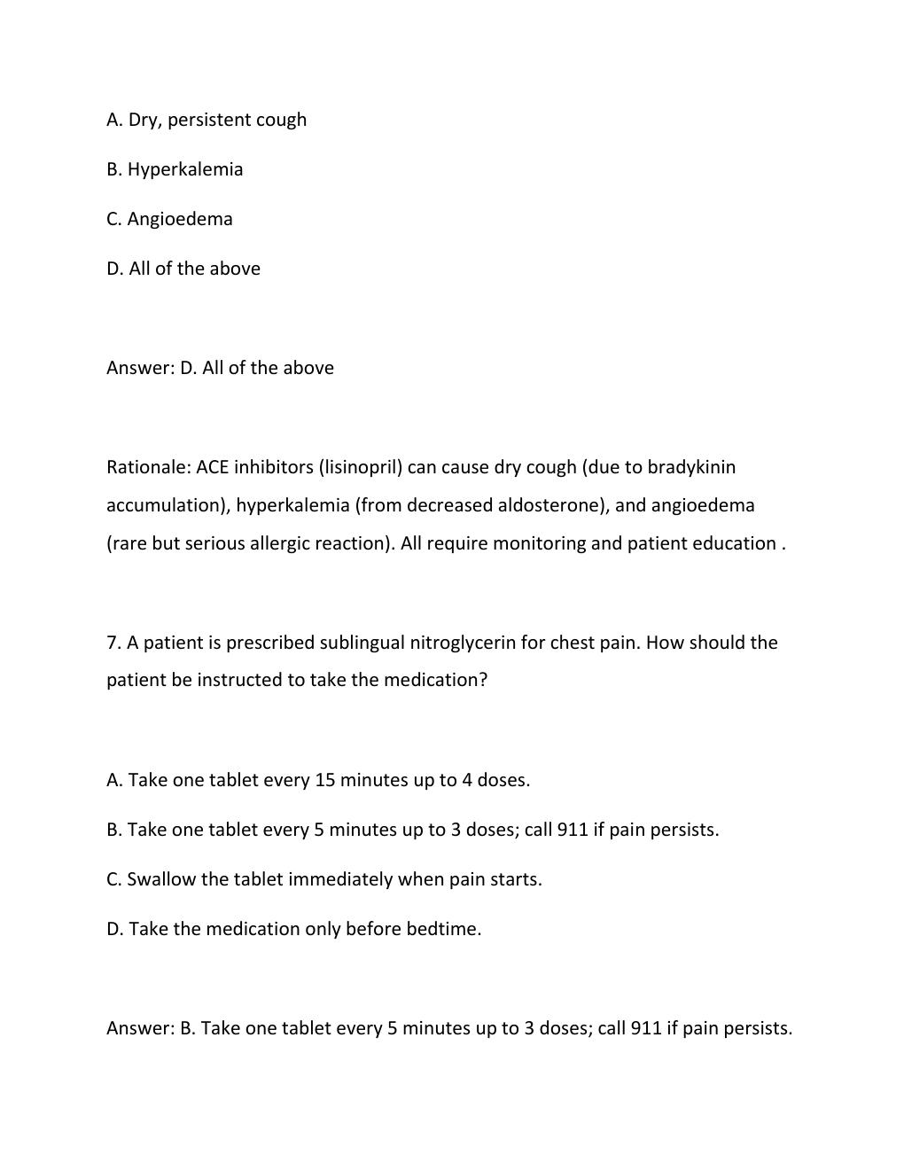 Preview page 5 of HESI Pharmacology Exam 2026  Practice Questions