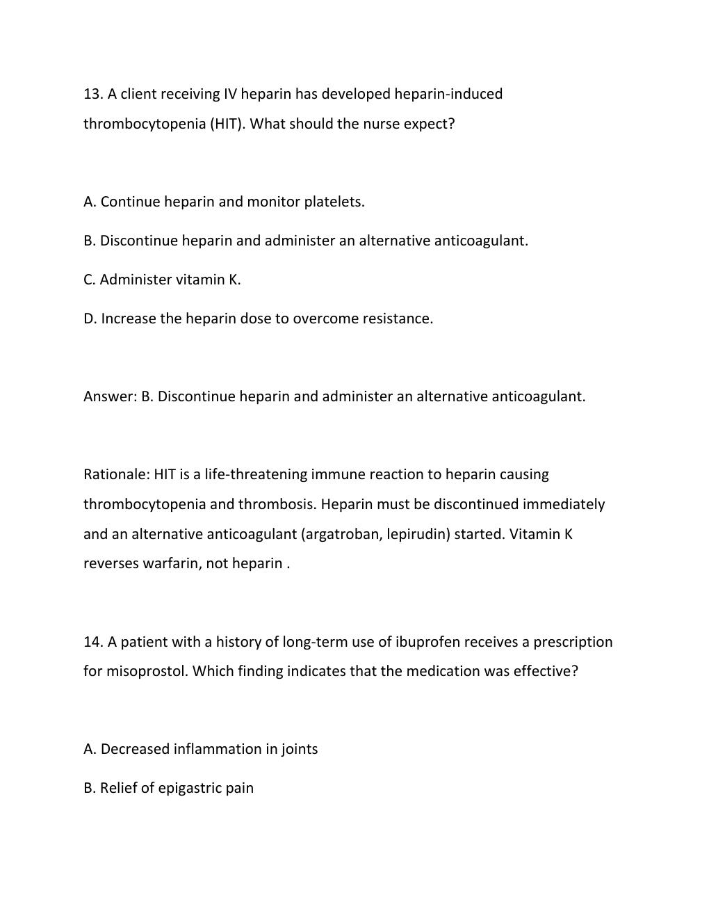 Preview page 10 of HESI Pharmacology Exam 2026  Practice Questions