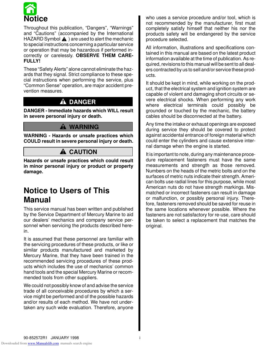 Preview page 2 of Mercury 40/50/55/60 Two Stroke Service Repair Manual
