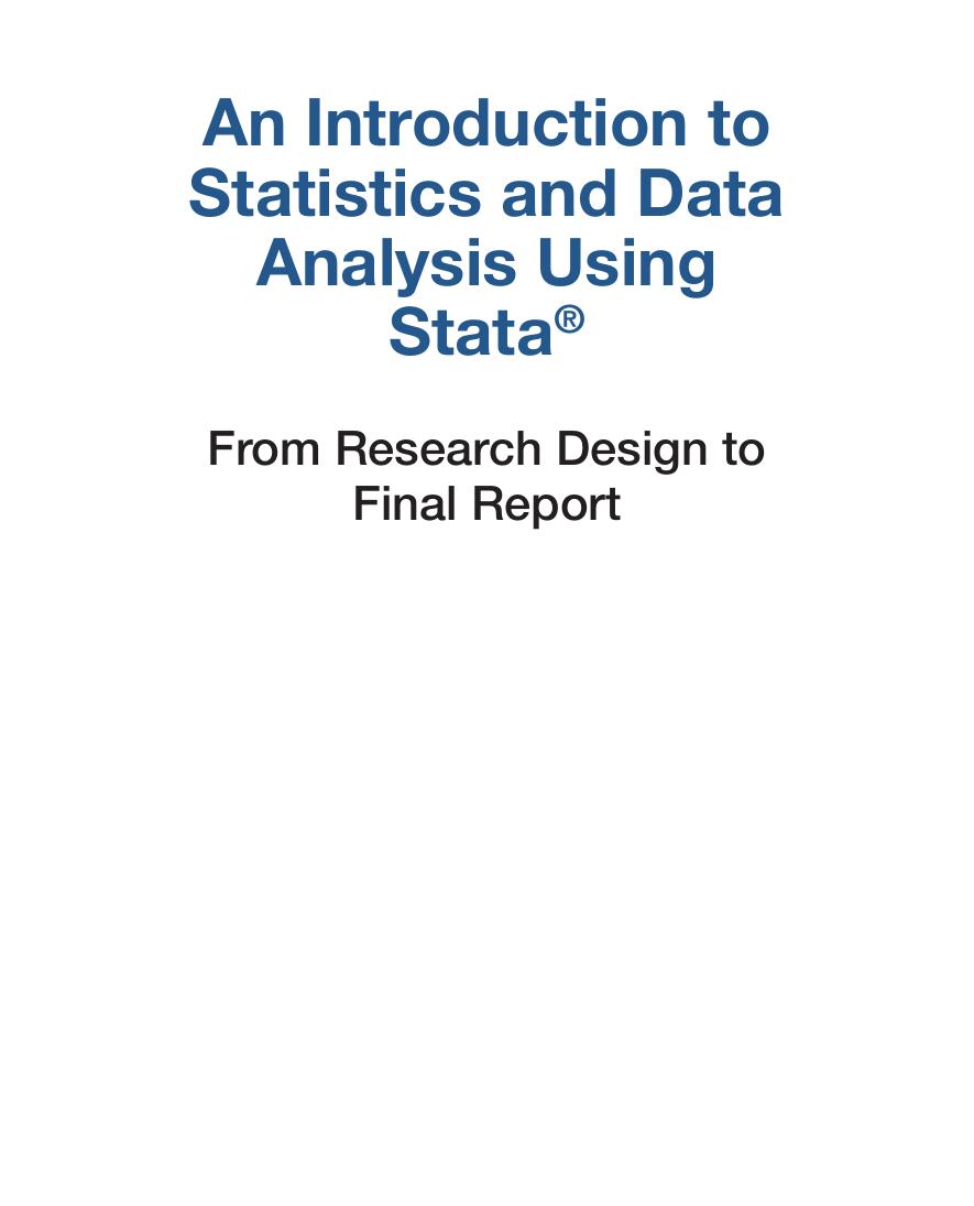 Preview page 2 of eBook [PDF] An Introduction to Statistics and Data Analysis Using Stata® By Lisa Daniels, Nicholas Minot