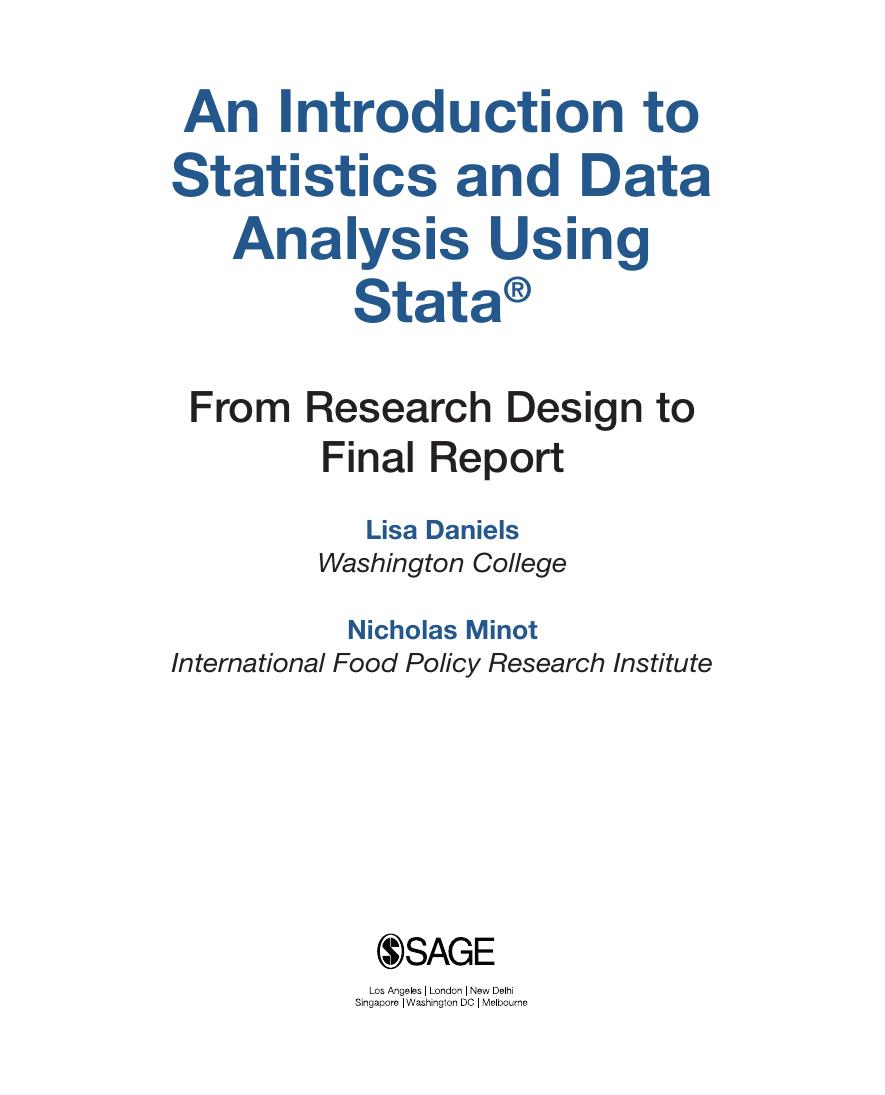 Preview page 4 of eBook [PDF] An Introduction to Statistics and Data Analysis Using Stata® By Lisa Daniels, Nicholas Minot