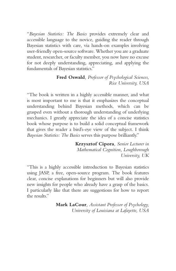 Preview page 2 of eBook PDF Bayesian Statistics The Basics By Thomas J. Faulkenberry