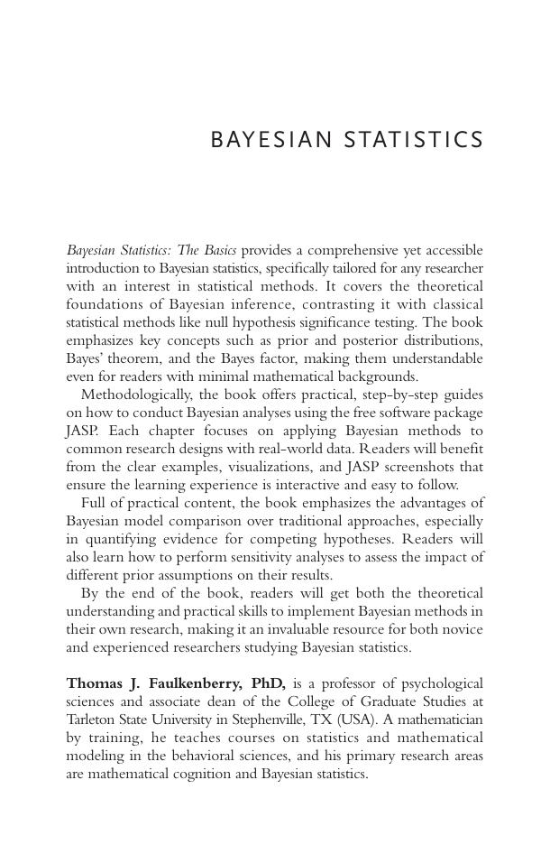 Preview page 4 of eBook PDF Bayesian Statistics The Basics By Thomas J. Faulkenberry