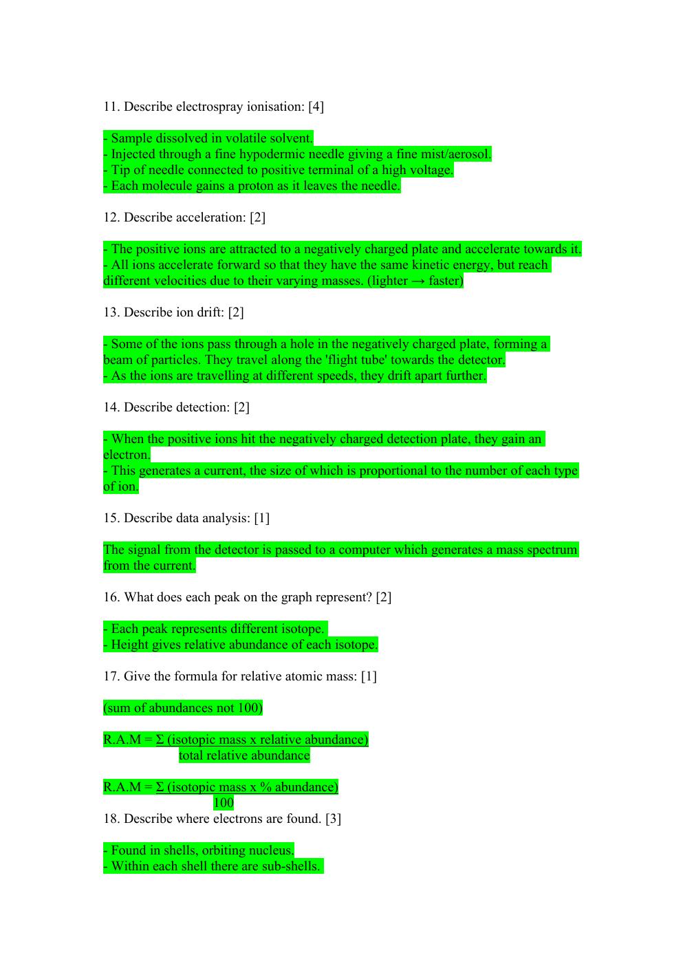 Preview page 2 of AQA AS Level Chemistry Paper 1 EXAM/ Final Exam with 100% Correct answers