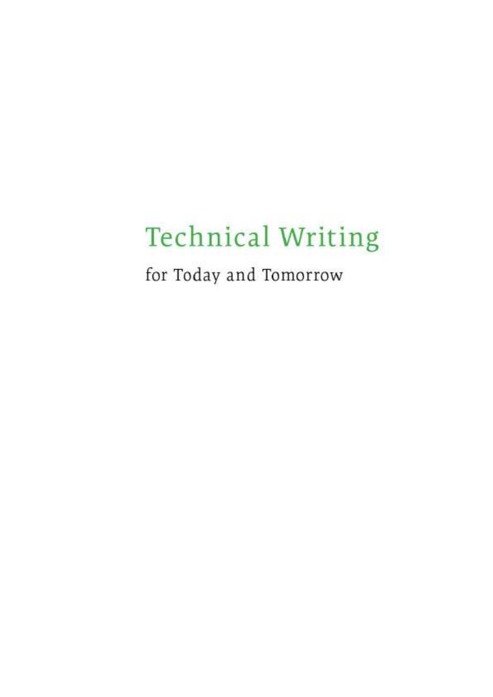 Preview page 2 of Technical Writing for Today and Tomorrow By Stan Hunter Kranc eBook PDF