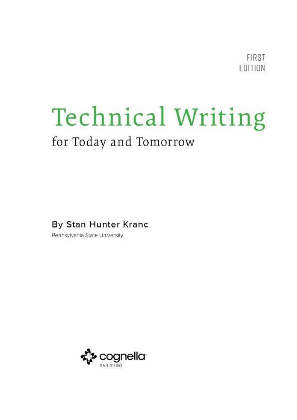 Preview page 4 of Technical Writing for Today and Tomorrow By Stan Hunter Kranc eBook PDF