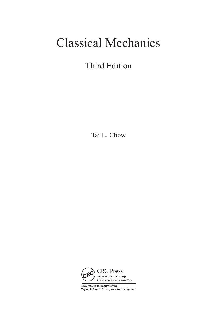 Preview page 4 of eBook PDF Classical Mechanics 3rd Edition By Tai L. Chow