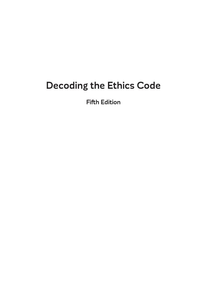 Preview page 2 of eBook PDF Decoding the Ethics Code A Practical Guide for 5th Edition By Celia B Fisher