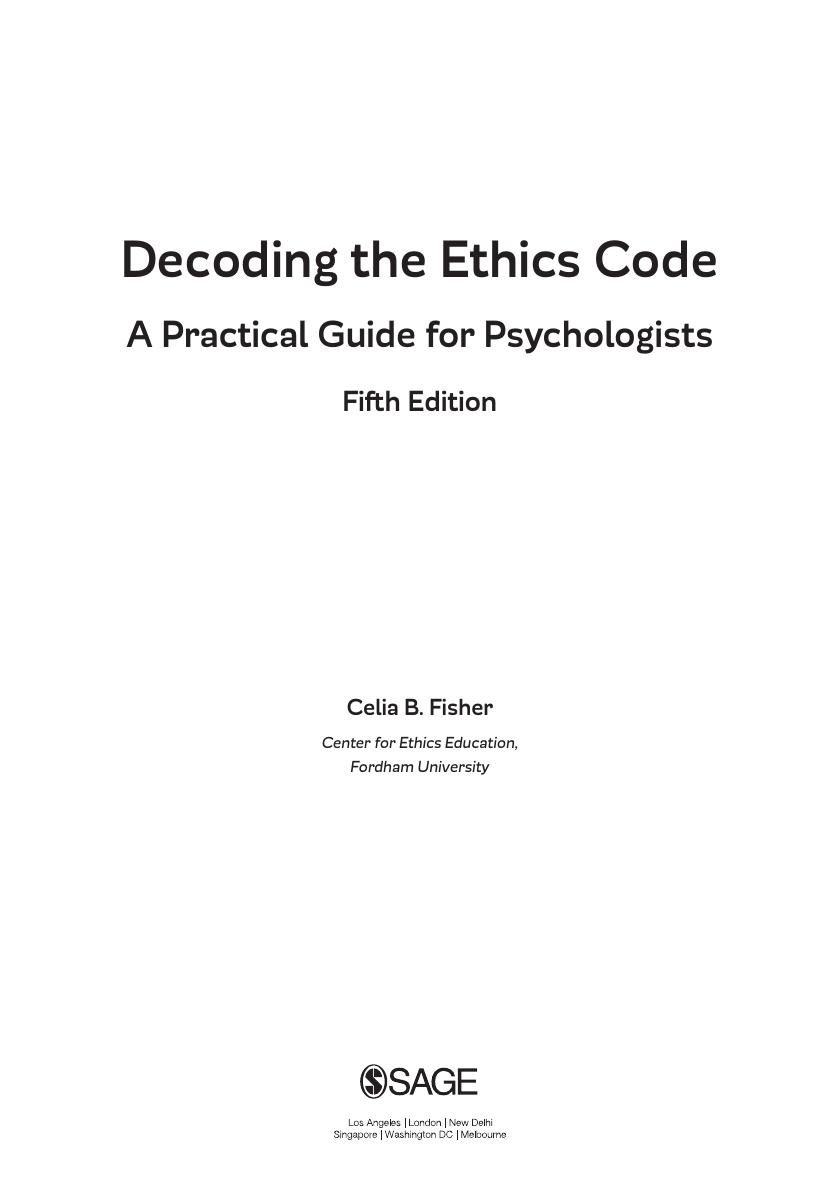Preview page 4 of eBook PDF Decoding the Ethics Code A Practical Guide for 5th Edition By Celia B Fisher