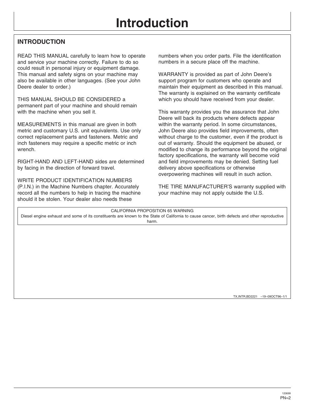 Preview page 2 of John Deere 310SE 315SE Backhoe Loader Operation Test Technical Manual