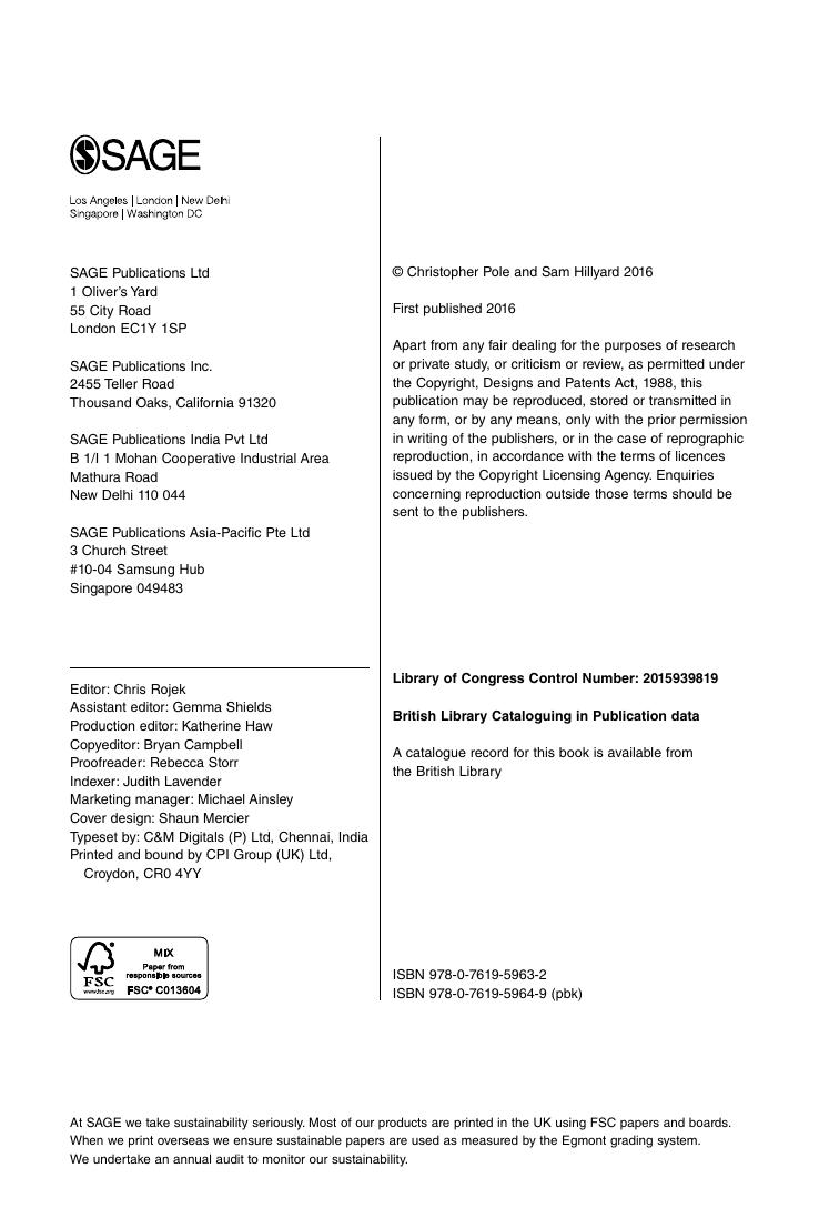 Preview page 5 of eBook [PDF] Doing Fieldwork By Christopher Pole, Sam Hillyard