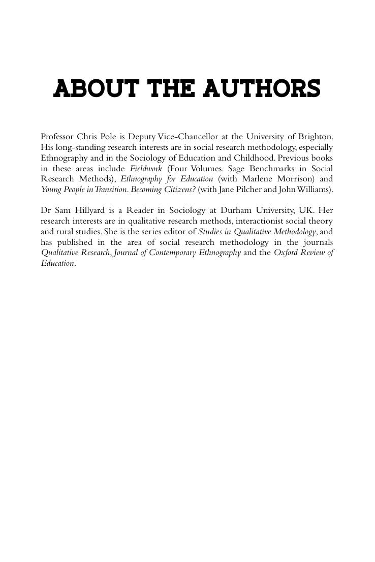 Preview page 8 of eBook [PDF] Doing Fieldwork By Christopher Pole, Sam Hillyard