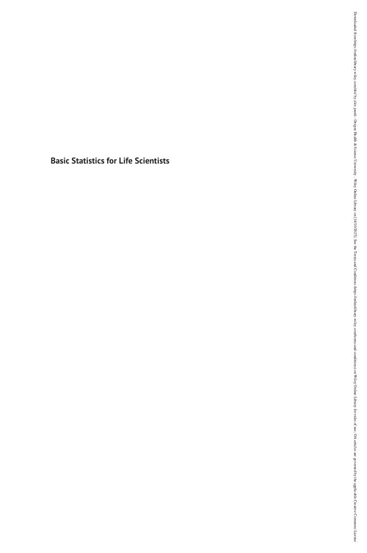Preview page 2 of eBook PDF Basic Statistics for Life Scientists A Concise Handbook of Essential Techniques 1st Edition By Jakub Tomek, Da