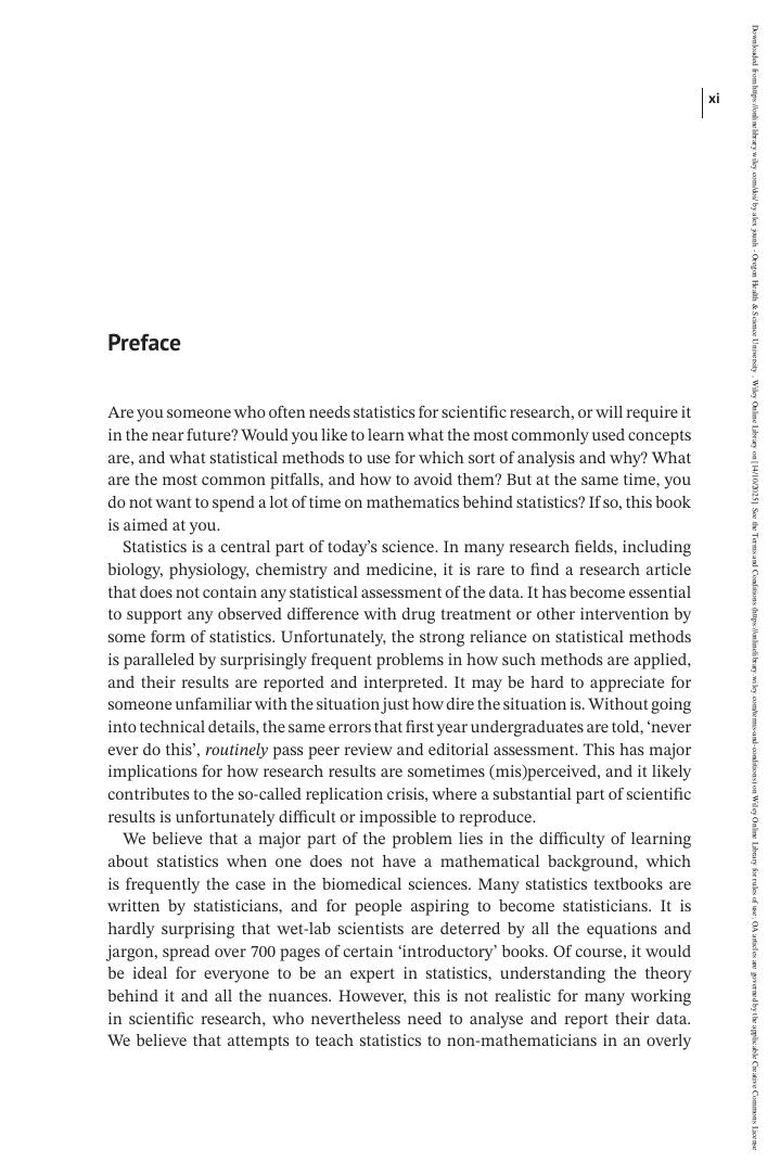 Preview page 9 of eBook PDF Basic Statistics for Life Scientists A Concise Handbook of Essential Techniques 1st Edition By Jakub Tomek, Da