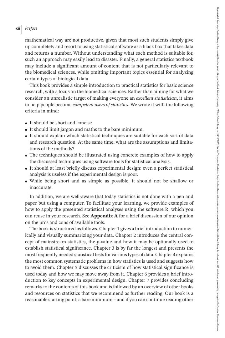 Preview page 10 of eBook PDF Basic Statistics for Life Scientists A Concise Handbook of Essential Techniques 1st Edition By Jakub Tomek, Da