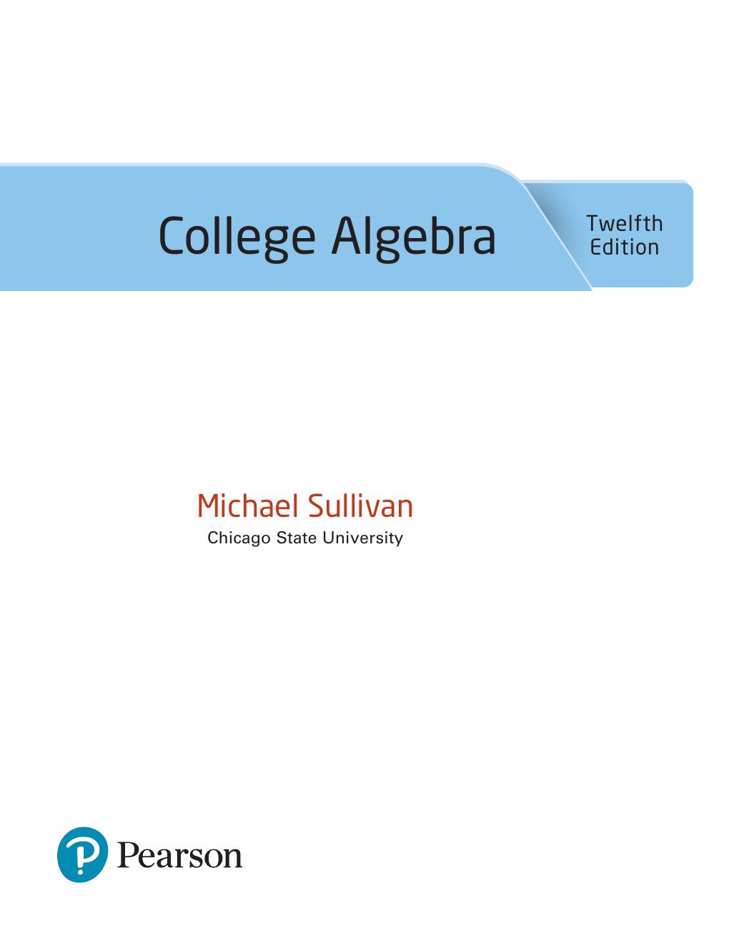 Preview page 7 of eBook PDF College Algebra, 12th Edition By Michael Sullivan