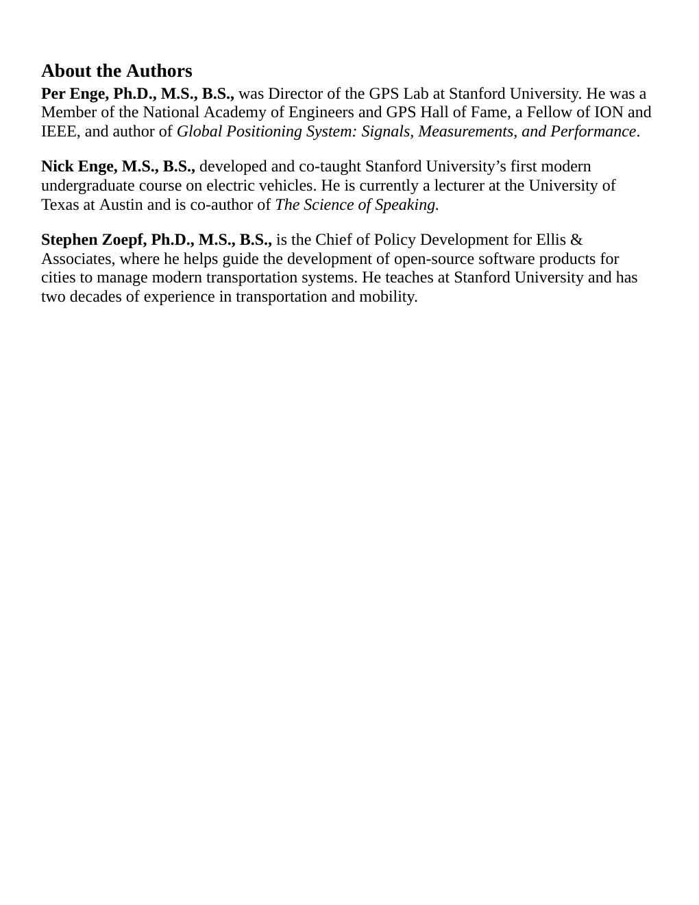 Preview page 6 of eBook PDF Electric Vehicle Engineering By Per Enge, Nick Enge, Stephen Zoepf