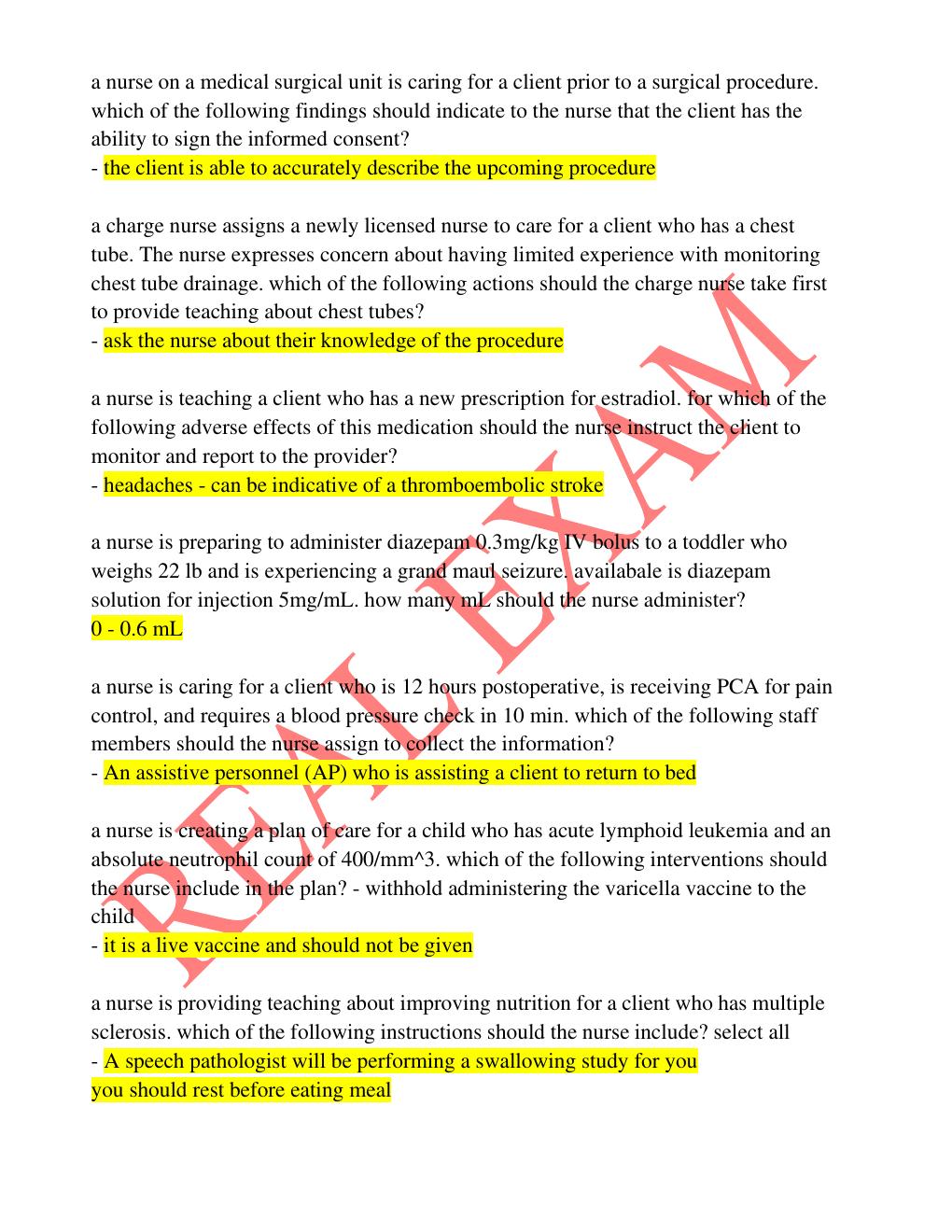 Preview page 4 of NGN RN ATI Capstone Proctored Comprehensive  Assessment 2019 A /ATI Comprehensive Practice  2019 A/ Latest Version /Ques