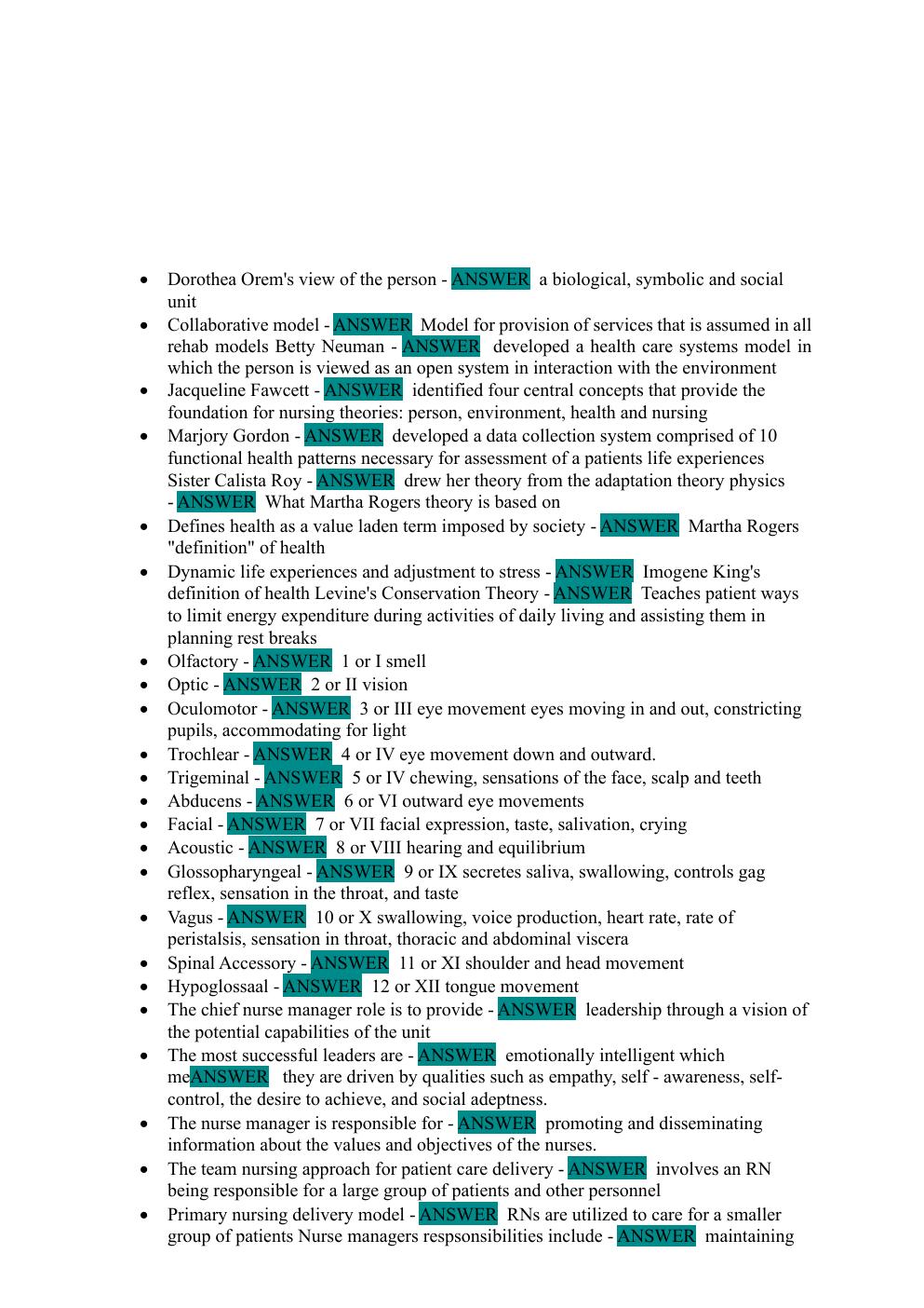 Preview page 7 of CRRN Test 1 Exam Prep: Fully  Updated Study Guide with  Verified Correct Answers  (2026–2027)