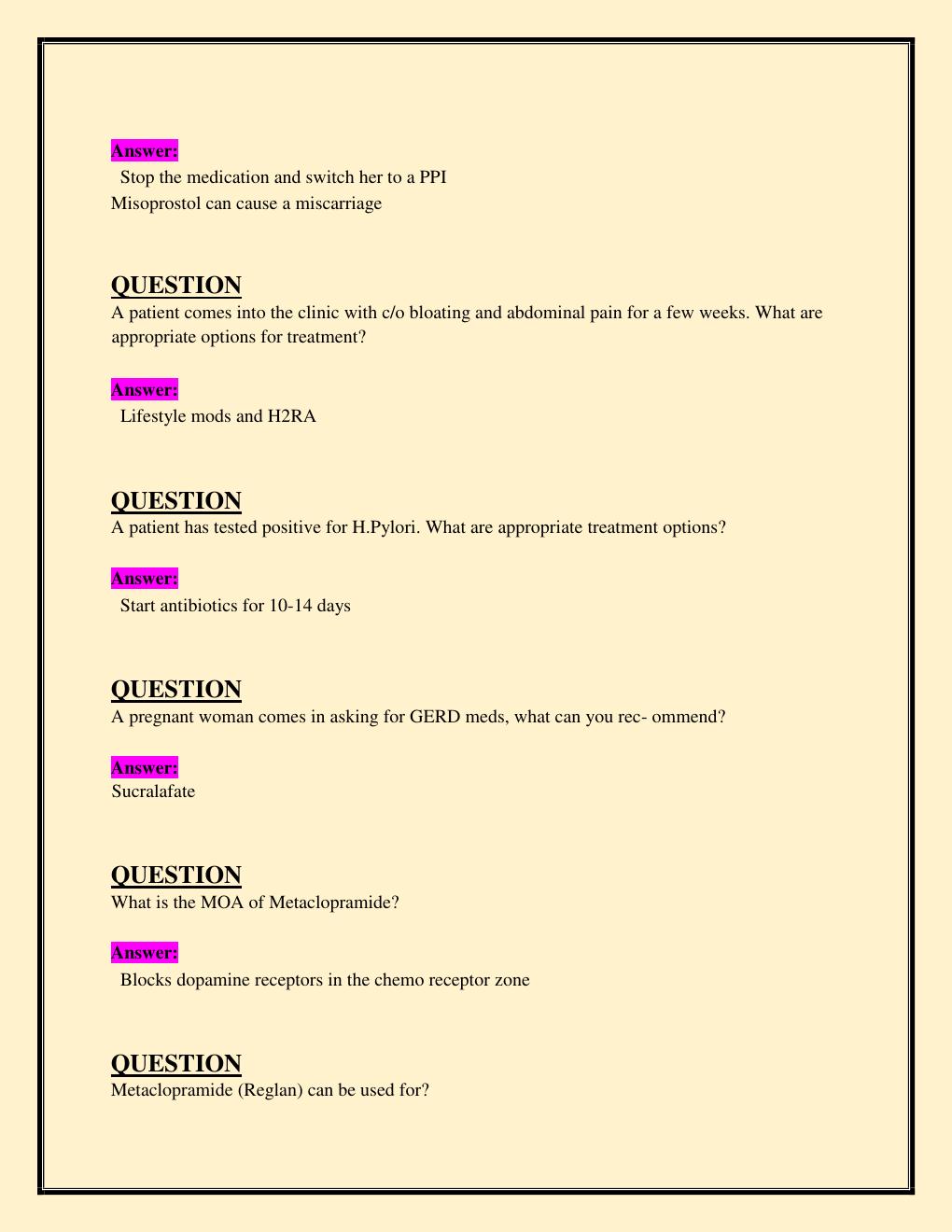 Preview page 10 of NR 565 Advanced Pharmacology Final Exam  Chamberlain College