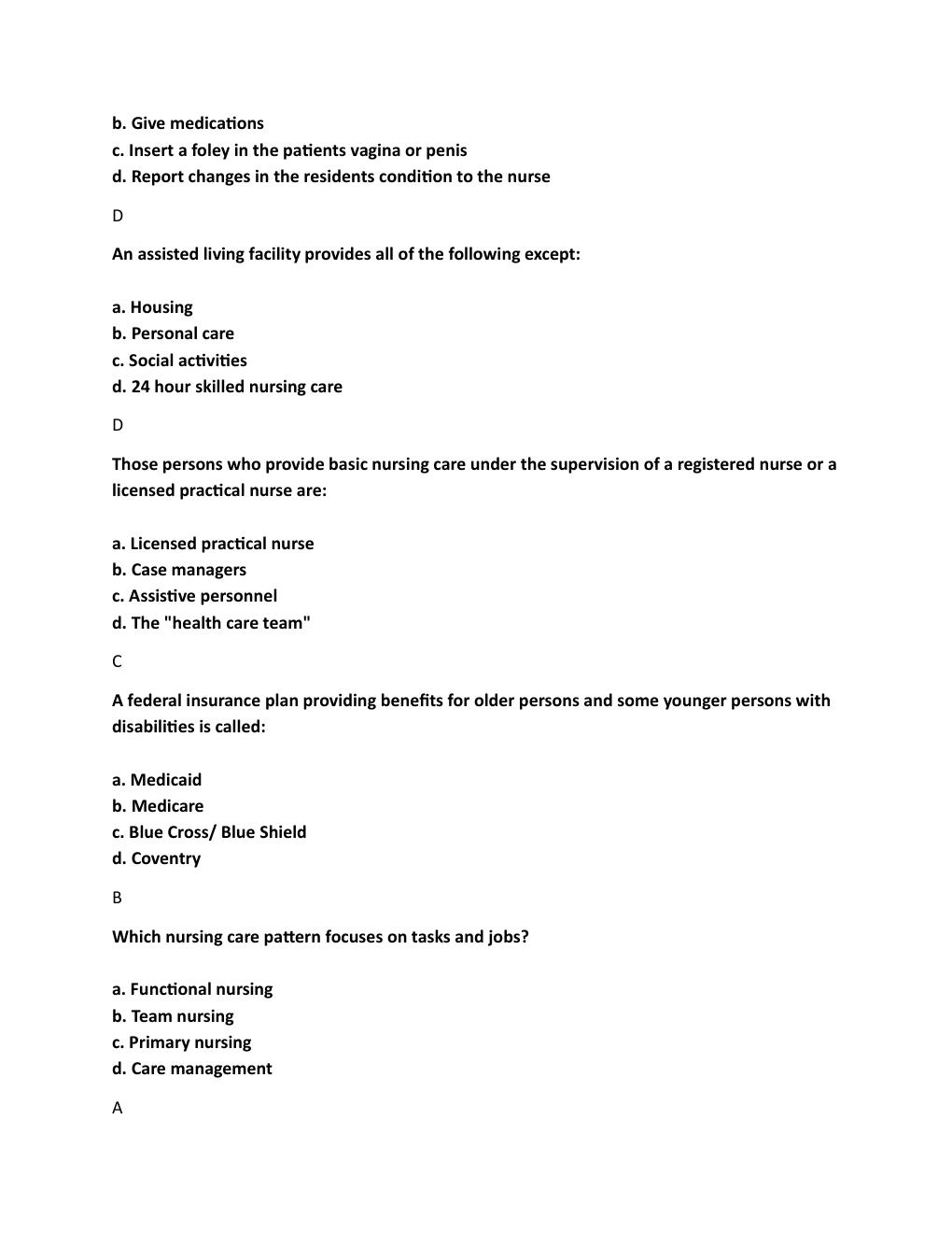 Preview page 2 of Fundamentals of Nursing Final Exam Practice Test & Answer
