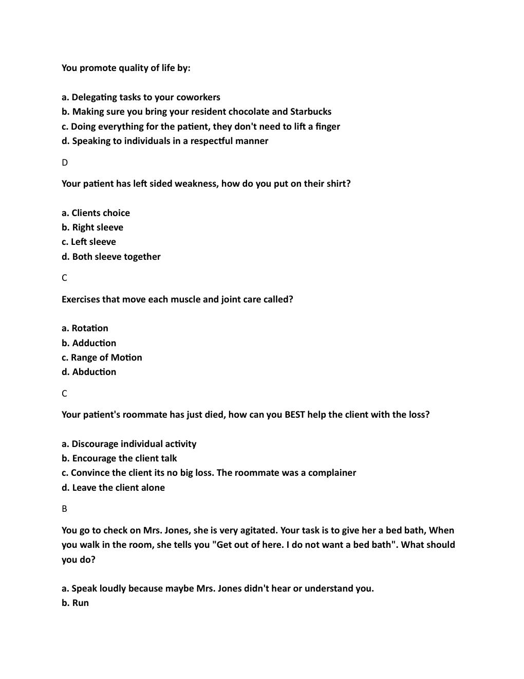 Preview page 3 of Fundamentals of Nursing Final Exam Practice Test & Answer