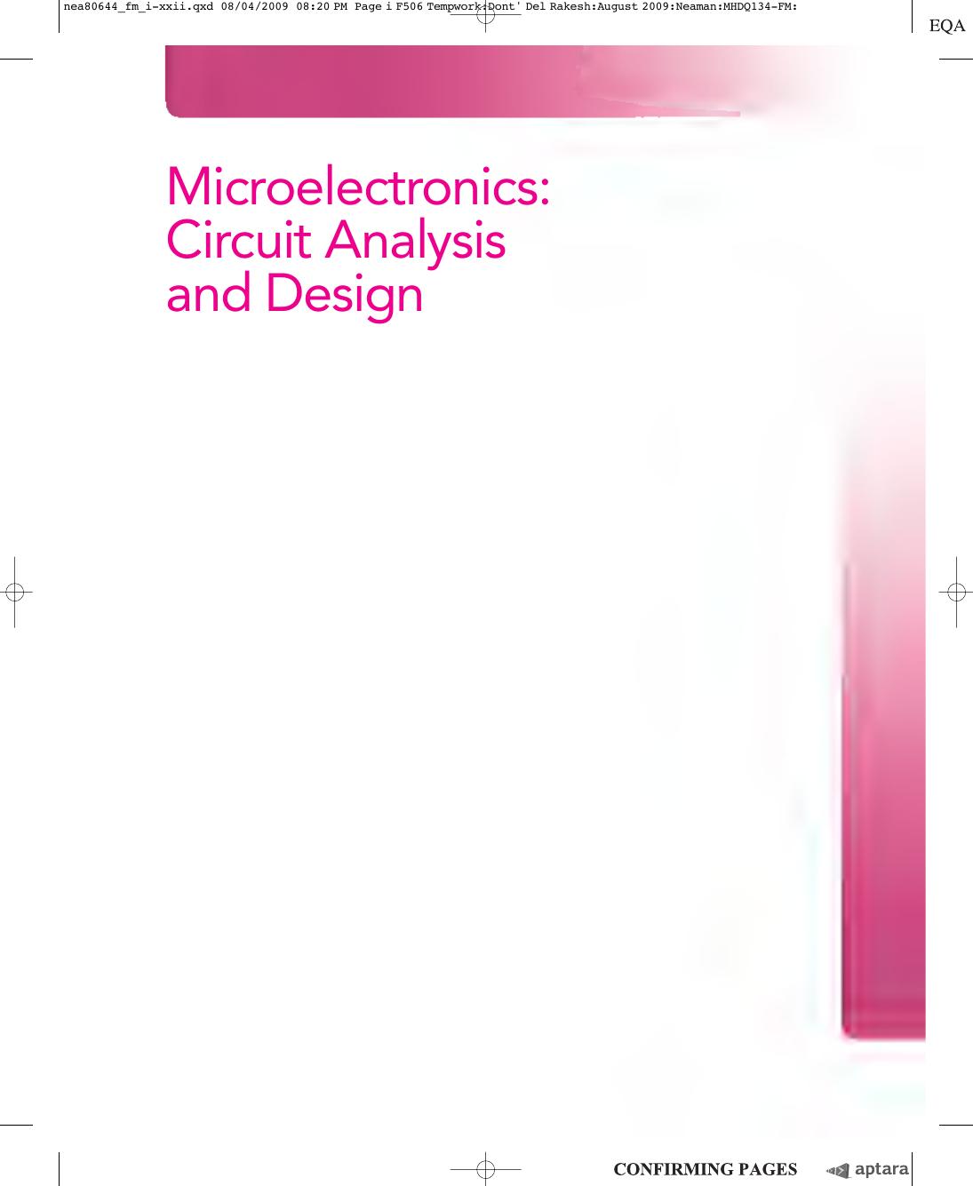 Preview page 2 of Microelectronics Circuit Analysis and Design 4th Edition By Donald Neamen