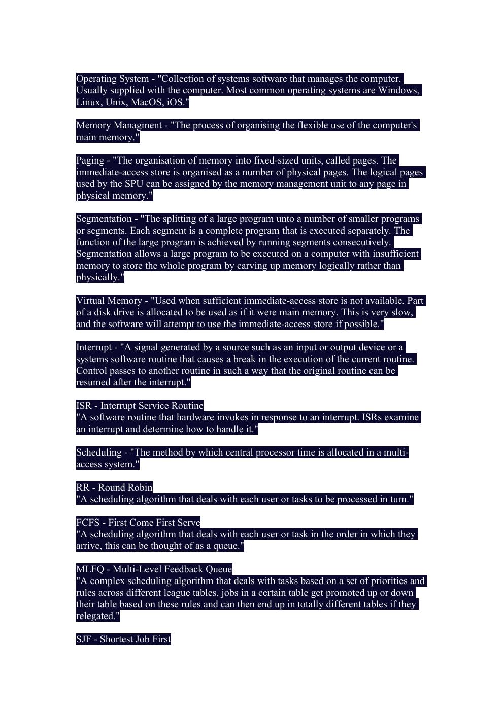 Preview page 4 of A level Computer Science EXAM (OCR - H446)/ with accurate answers