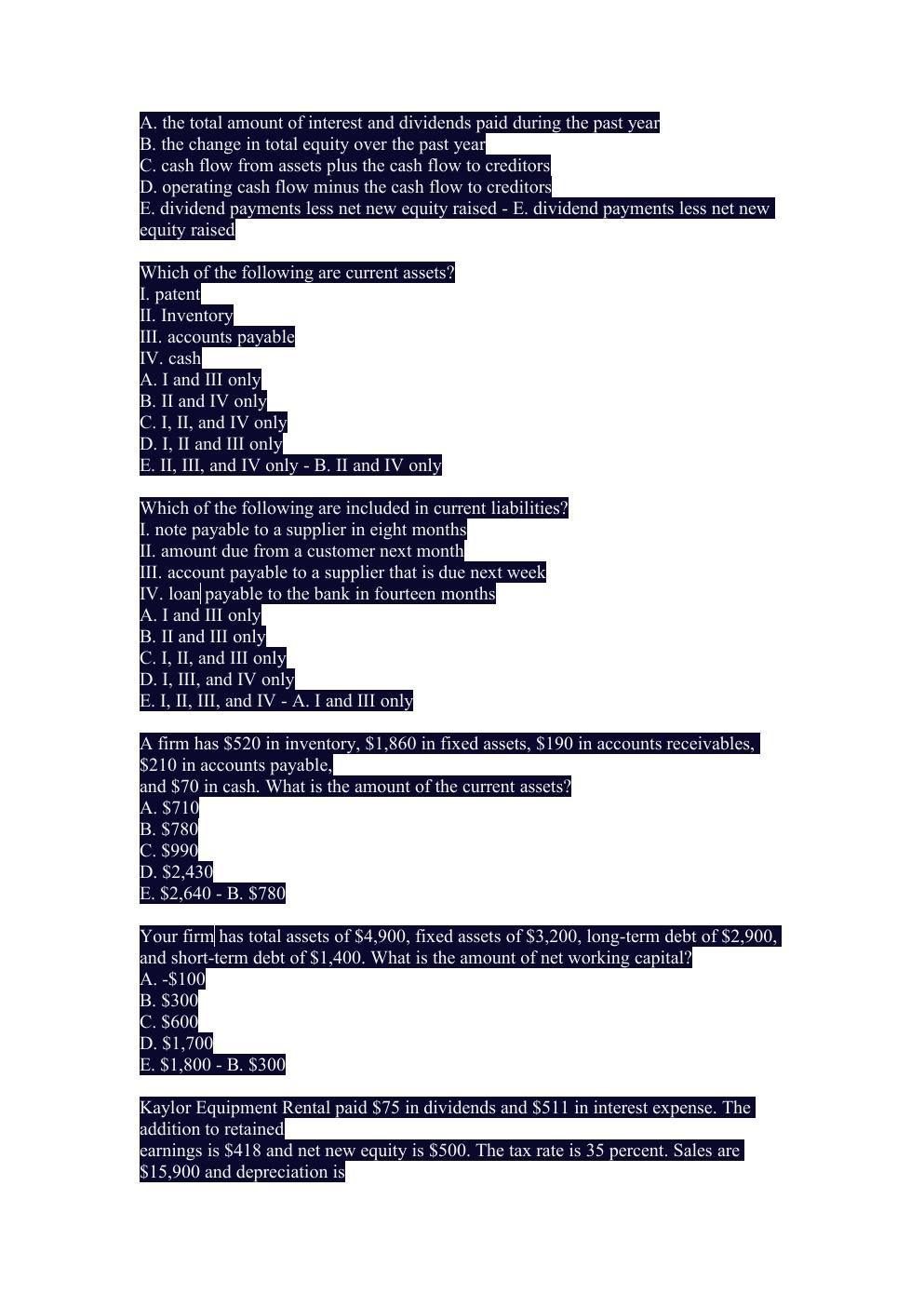 Preview page 3 of LSU FIN 3716: Exam /with Complete Solutions