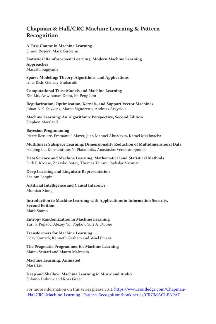 Preview page 3 of eBook [PDF] Ensemble Methods Foundations and Algorithms 2nd Edition By Zhi-Hua Zhou