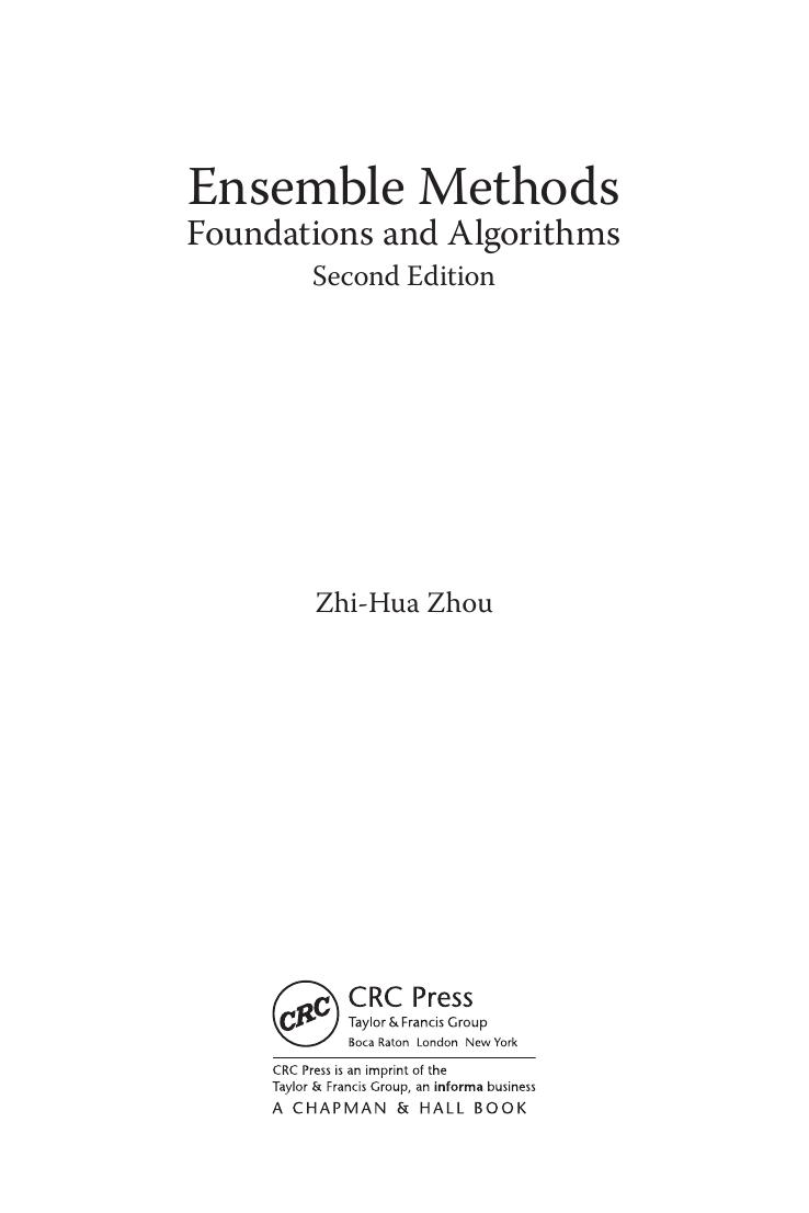 Preview page 4 of eBook [PDF] Ensemble Methods Foundations and Algorithms 2nd Edition By Zhi-Hua Zhou