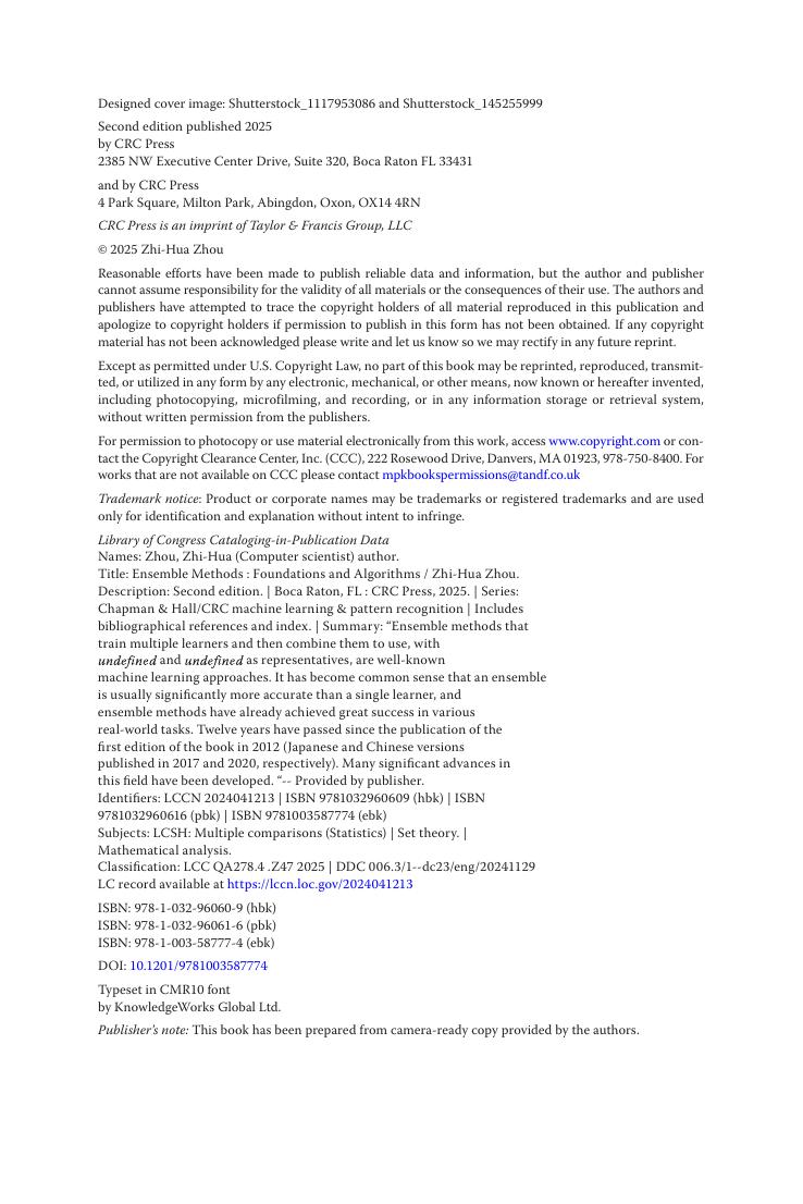 Preview page 5 of eBook [PDF] Ensemble Methods Foundations and Algorithms 2nd Edition By Zhi-Hua Zhou