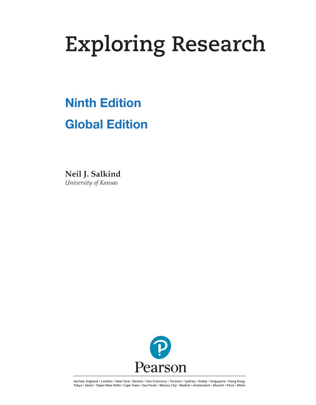 Preview page 2 of eBook [PDF] Exploring Research 9th Global Edition By Neil J Salkind