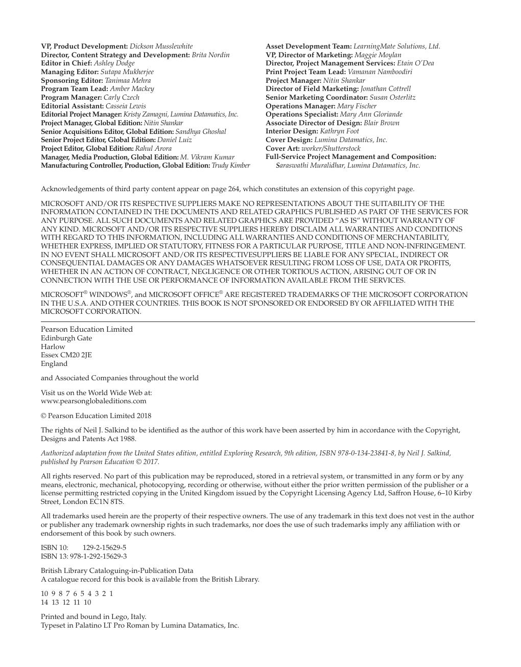 Preview page 3 of eBook [PDF] Exploring Research 9th Global Edition By Neil J Salkind