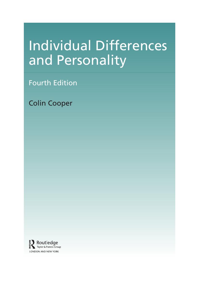Preview page 4 of eBook [PDF] Individual Differences and Personality 4th Edition By Colin Cooper