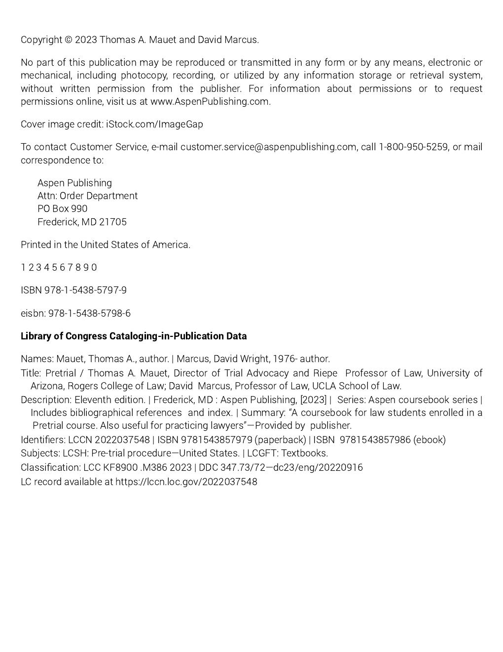 Preview page 6 of Pretrial 11th Edition By Thomas Mauet, David Marcus