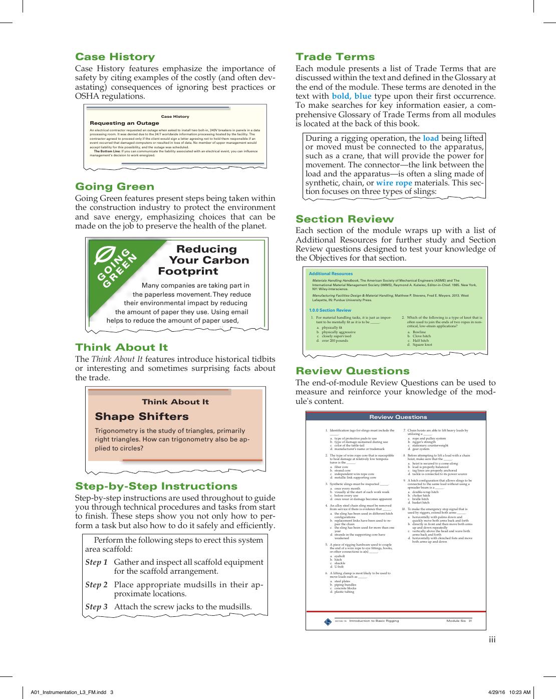 Preview page 6 of Instrumentation Trainee Guide, Level 3 3rd Edition By NCCER