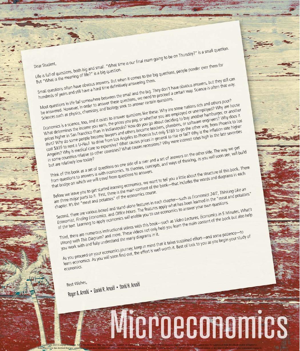 Preview page 2 of Microeconomics 14th Edition By Roger Arnold, Daniel Arnold, David Arnold