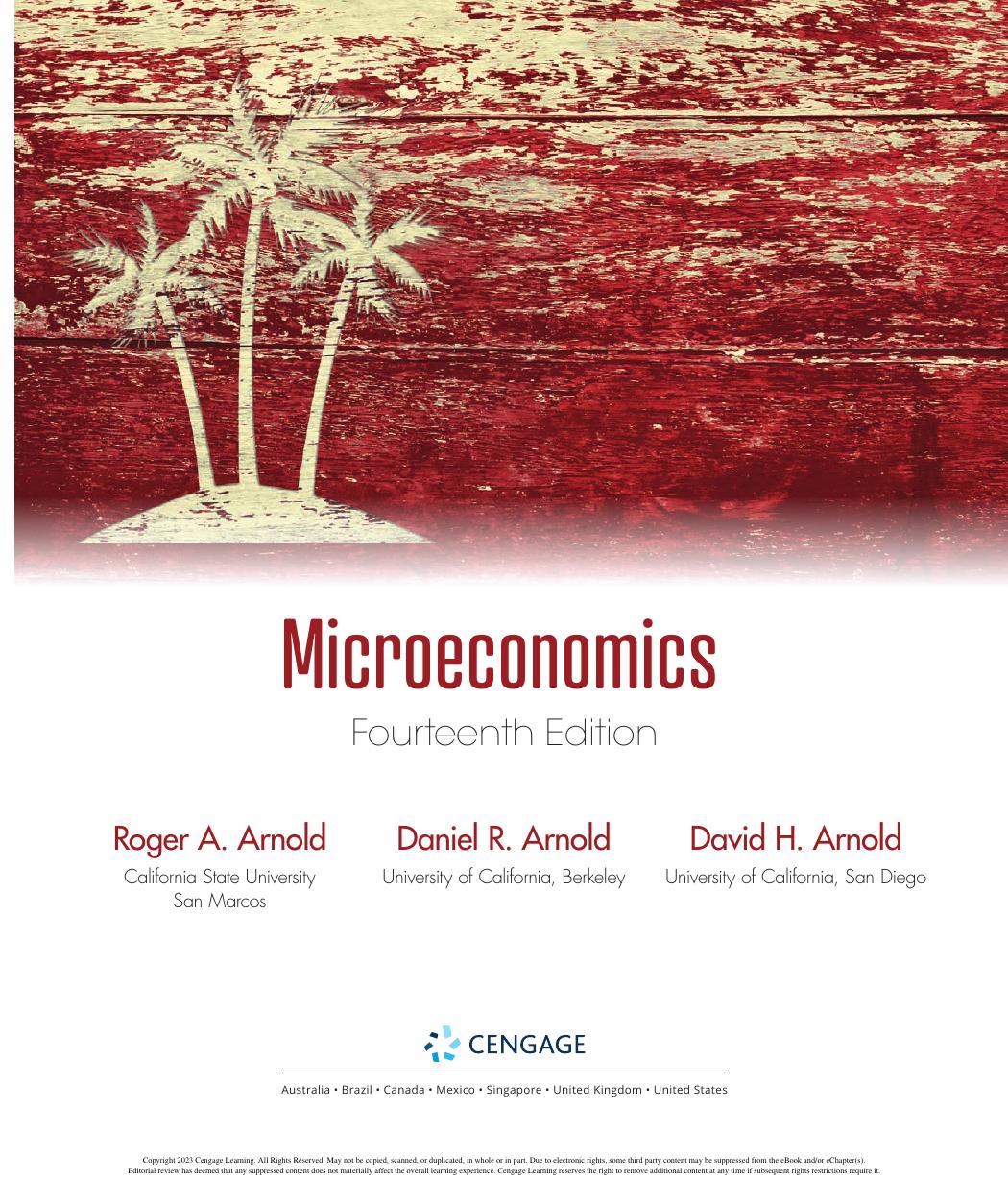 Preview page 3 of Microeconomics 14th Edition By Roger Arnold, Daniel Arnold, David Arnold